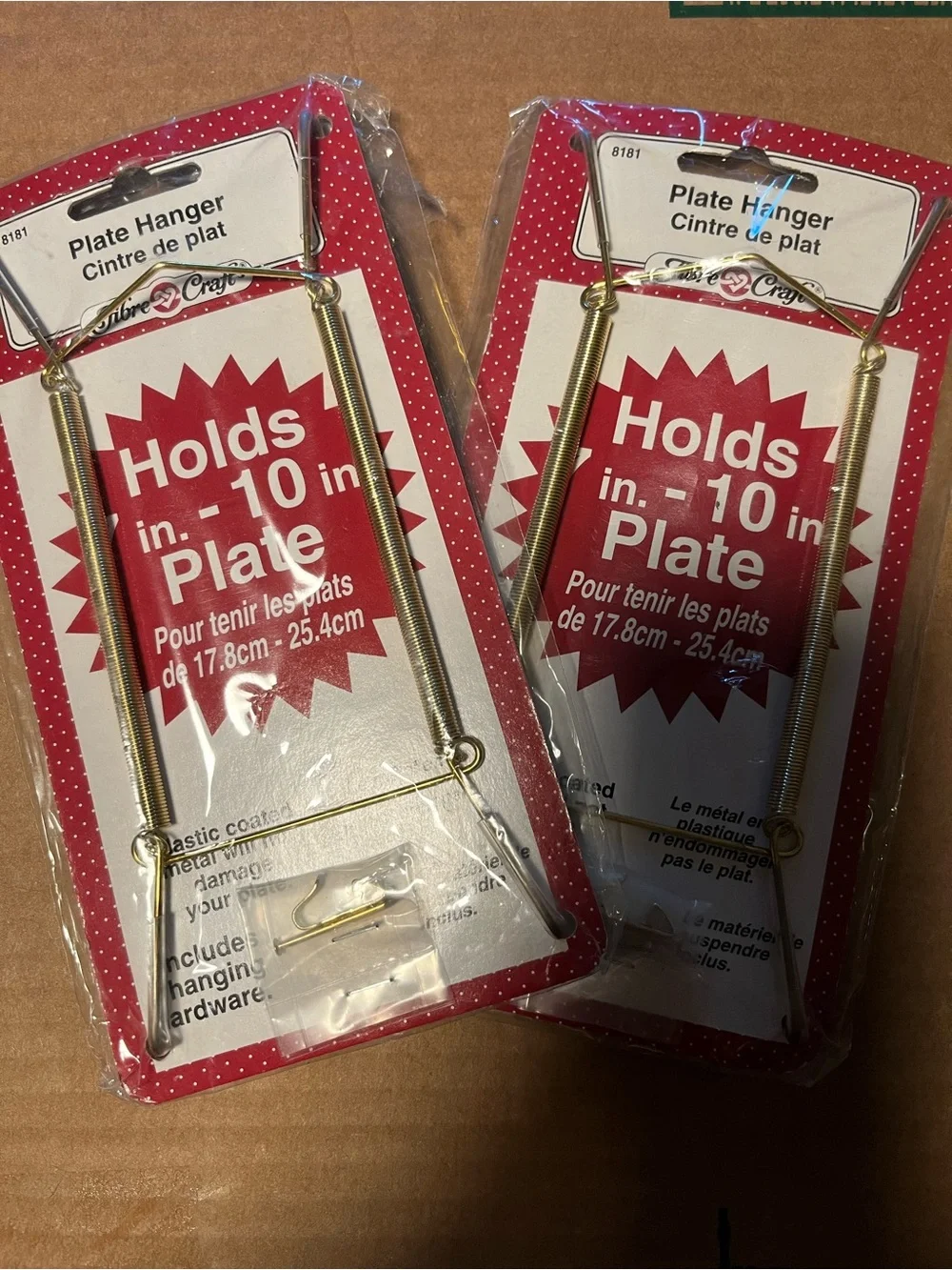 Vintage Fibre Craf Plate Hangers- Holds 7